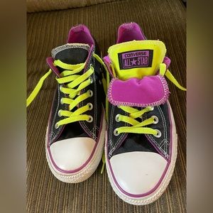 Converse Chuck Taylor All Star Low Shoes Womens Size 9 Double Tongue Sneakers.